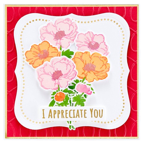Simon Says Stamp! STP-085 Spellbinders LAYERED ANEMONES Clear Stamps*