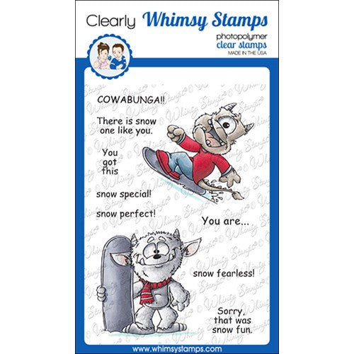 Simon Says Stamp! Whimsy Stamps SNOW MONSTERS Clear Stamps DP1082*