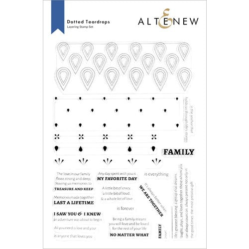 Simon Says Stamp! Altenew DOTTED TEARDROPS Clear Stamps ALT6605*