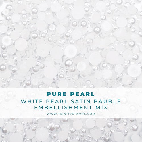 Simon Says Stamp! Trinity Stamps PURE PEARL SATIN BAUBLES Embellishment Box tsb-250