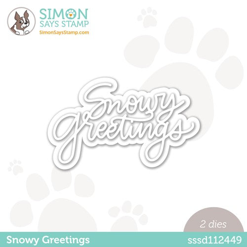 Simon Says Stamp! Simon Says Stamp SNOWY GREETINGS Wafer Dies sssd112449
