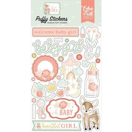 Simon Says Stamp! Echo Park IT'S A GIRL Puffy Stickers iag277066*