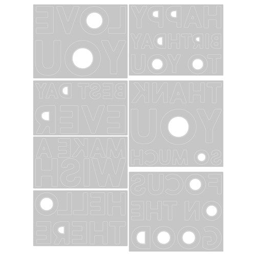 Simon Says Stamp! Tim Holtz Sizzix BOLD TEXT 1 Thinlits Dies 665847