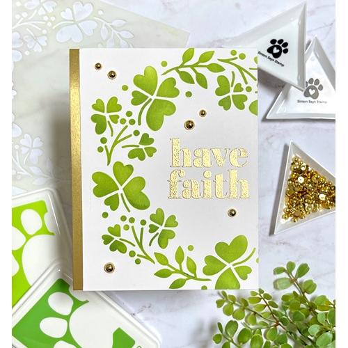 Simon Says Stamp! Simon Says Stamp Stencil CLOVER WREATH ssst221613 | color-code:ALT4
