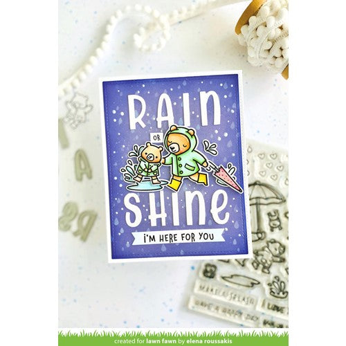 Simon Says Stamp! Lawn Fawn RAINY DAY Stencil lf2816