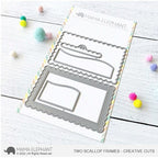 Simon Says Stamp! Mama Elephant TWO SCALLOP FRAMES Creative Steel Dies