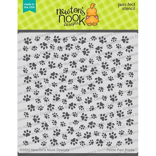 Simon Says Stamp! Newton's Nook Designs PETITE PAW PRINTS Stencil NN2203T01