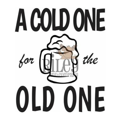Simon Says Stamp! Riley and Company Funny Bones A COLD ONE Cling Rubber Stamp RWD-1019