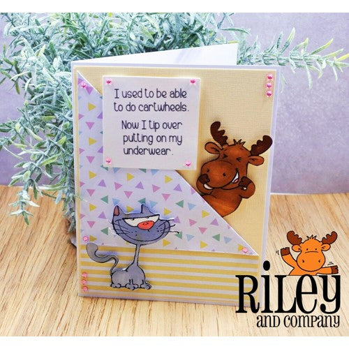 Simon Says Stamp! Riley and Company Funny Bones CARTWHEELS Cling Rubber Stamp RWD-1006