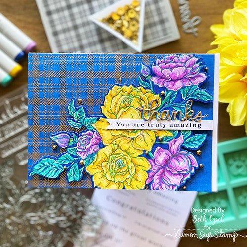 Simon Says Stamp! Simon Says Cling Stamps SOFT PLAID BACKGROUND sss102483