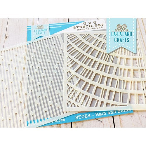 Simon Says Stamp! La-La Land Crafts RAIN AND SHINE Stencil ST024