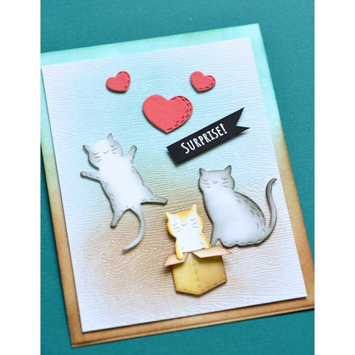 Simon Says Stamp! Poppy Stamps WHITTLE ADORABLE KITTY KIT Stamp and Die kit kt006