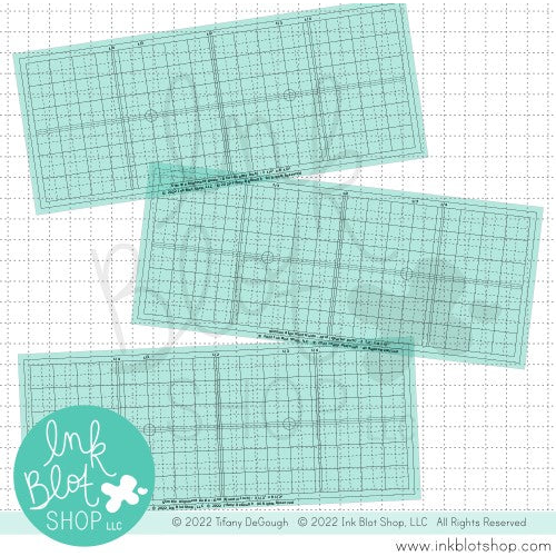 Simon Says Stamp! Ink Blot Shop SLIMLINE QUARTER INCH GRID ALIGNMENT GUIDE Stencils ibst012