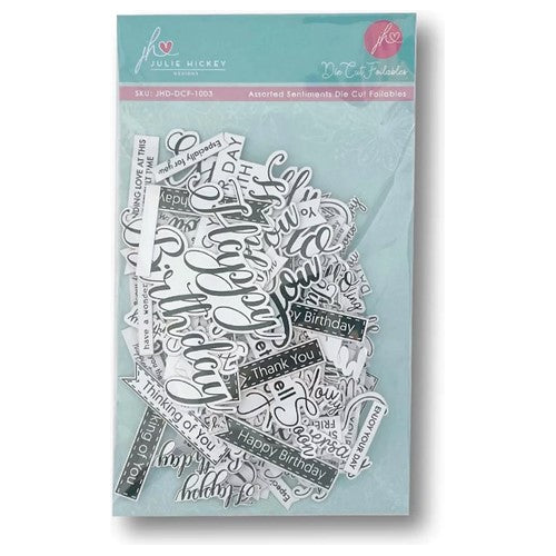 Simon Says Stamp! Julie Hickey Designs ASSORTED SENTIMENTS Die Cut Foilables JHD-DCF-1003