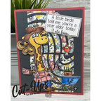 Simon Says Stamp! Riley And Company Funny Bones A LITTLE BIRDIE TOLD ME Cling Stamp RWD-1036