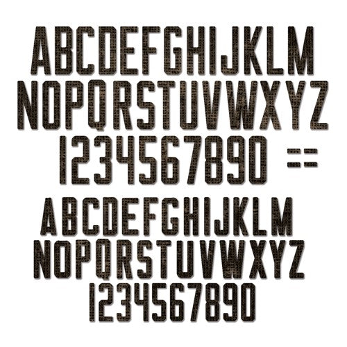 Simon Says Stamp! Tim Holtz Sizzix ALPHANUMERIC THEORY Thinlits Dies 665924
