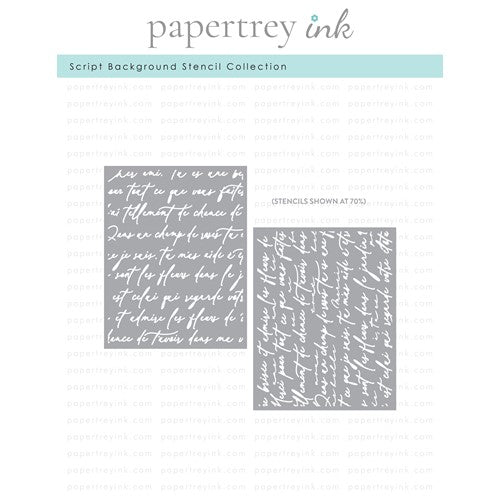 Simon Says Stamp! Papertrey Ink SCRIPT BACKGROUND Stencils STENCIL-0028