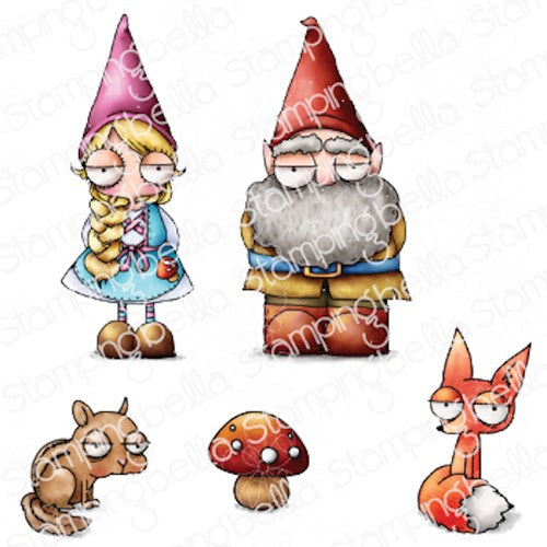 Simon Says Stamp! Stamping Bella ODDBALL GNOME PARENTS Cling Stamps eb1153