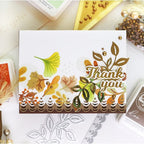Simon Says Stamp! PinkFresh Studio FALL LEAF BORDER SENTIMENTS Die Set 162022 | color-code:ALT01