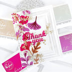 Simon Says Stamp! PinkFresh Studio FALL LEAF BORDER SENTIMENTS Die Set 162022 | color-code:ALT02