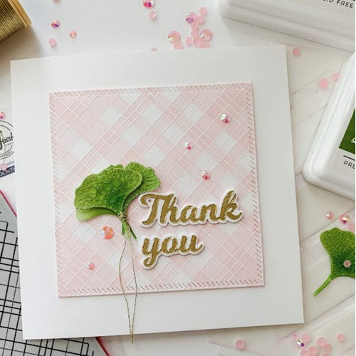 Simon Says Stamp! PinkFresh Studio FALL LEAF BORDER SENTIMENTS Die Set 162022 | color-code:ALT05