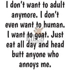 Simon Says Stamp! Riley and Company Funny Bones I WANT TO GOAT Cling Rubber Stamp RWD-1049