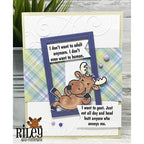 Simon Says Stamp! Riley and Company Funny Bones I WANT TO GOAT Cling Rubber Stamp RWD-1049