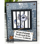 Simon Says Stamp! Riley and Company Funny Bones LIFE IN PRISON Cling Rubber Stamp RWD-1059