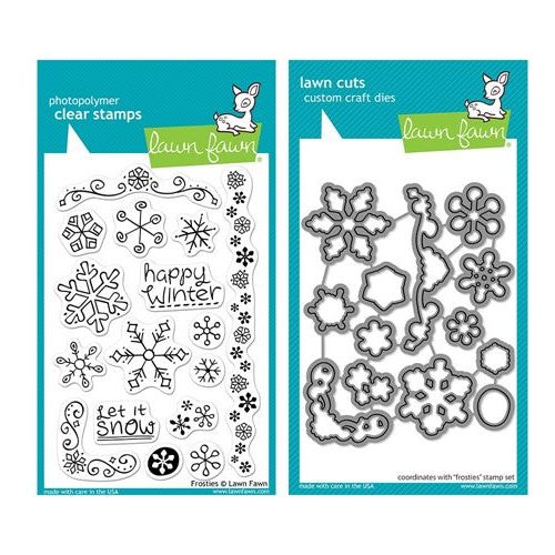 Simon Says Stamp! Lawn Fawn SET FROSTIES Clear Stamps and Dies a2lff