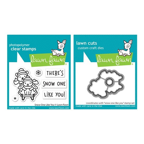 Simon Says Stamp! Lawn Fawn SET SNOW ONE LIKE YOU Clear Stamps and Dies a2lfsoly