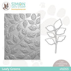 Simon Says Stamp! Simon Says Stamp Embossing Folder And Die LEAFY GREENS sfd265 Cozy Hugs
