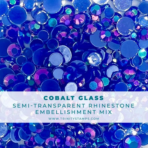 Simon Says Stamp! Trinity Stamps COBALT GLASS Embellishment Box tsb-323