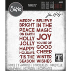 Simon Says Stamp! Tim Holtz Sizzix BOLD TEXT CHRISTMAS Thinlits Dies 666062