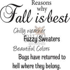 Simon Says Stamp! Riley And Company Funny Bones REASONS WHY FALL IS BEST Cling Stamp RWD-1080