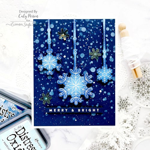 Simon Says Stamp! Simon Says Stamp Stencil SNOWFALL AND BANKS ssst221640 | color-code:ALT22