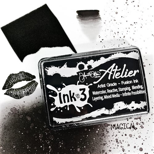 Simon Says Stamp! Inkon3 ATELIER PITCH BLACK Fusion Ink Pad 04114