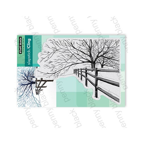 Simon Says Stamp! Penny Black Cling Stamp SNOWFIELD Rubber Unmounted 40-874