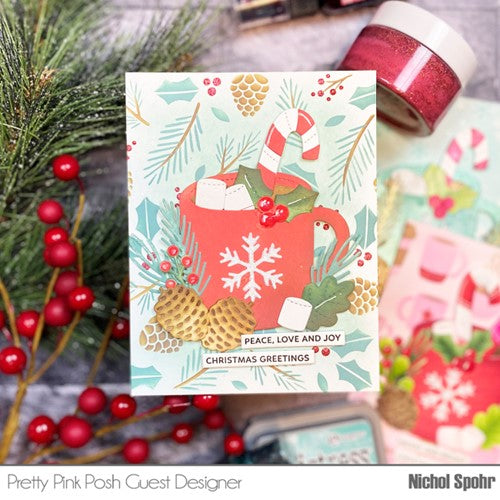 Simon Says Stamp! Pretty Pink Posh LAYERED WINTER FOLIAGE Stencils | color-code:ALT4