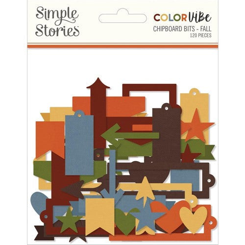 Simon Says Stamp! Simple Stories COLOR VIBE FALL Chipboard Bits And Pieces 19030