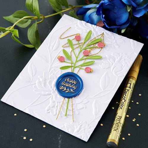 Simon Says Stamp! WS-016 Spellbinders SWEET HAPPY BIRTHDAY Brass Wax Seal Stamp