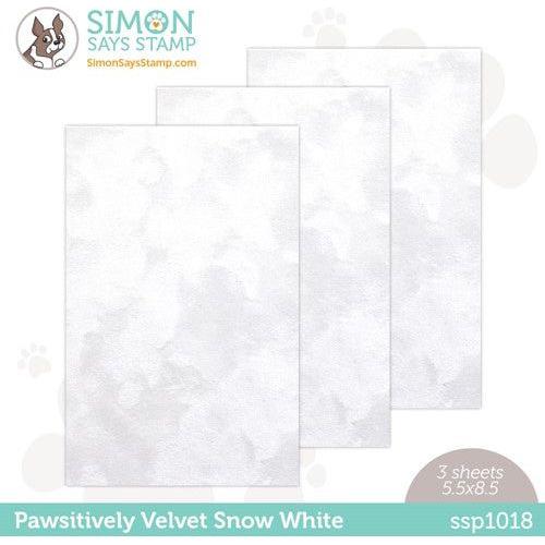 Simon Says Stamp! Simon Says Stamp PAWSITIVELY VELVET LUXURY CARDSTOCK SNOW WHITE ssp1018