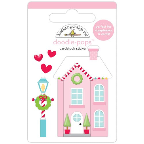 Simon Says Stamp! Doodlebug SUGAR PLUM STREET Doodle Pops 3D Stickers 7910