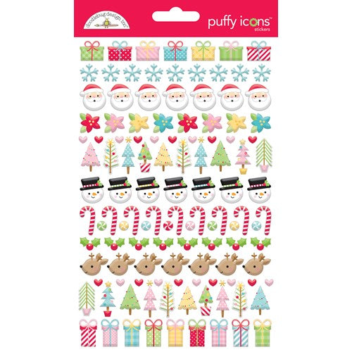 Simon Says Stamp! Doodlebug CANDY CANE LANE PUFFY ICONS Stickers 7916
