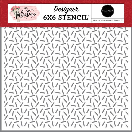 Simon Says Stamp! Carta Bella SPRINKLES OF LOVE 6 x 6 Stencil cbmv294033