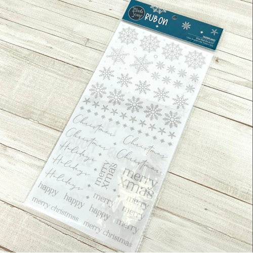 Simon Says Stamp! ModaScrap SNOWFLAKES Glue Rub On For Foil msro009