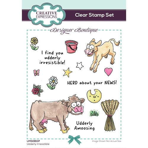 Simon Says Stamp! Creative Expressions UDDERLY IRRESISTIBLE Clear Stamps umsdb137