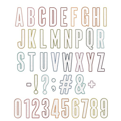Simon Says Stamp! Tim Holtz Sizzix ALPHANUMERIC BULLETIN Thinlits Dies 666281