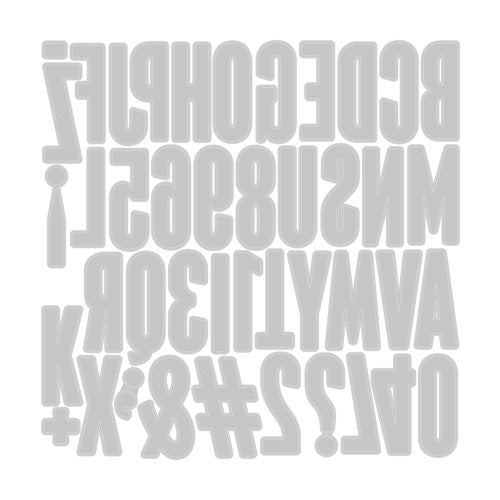 Simon Says Stamp! Tim Holtz Sizzix ALPHANUMERIC BULLETIN Thinlits Dies 666281