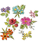 Simon Says Stamp! Tim Holtz Sizzix BRUSHSTROKE FLOWERS MINI Thinlits Dies 666284