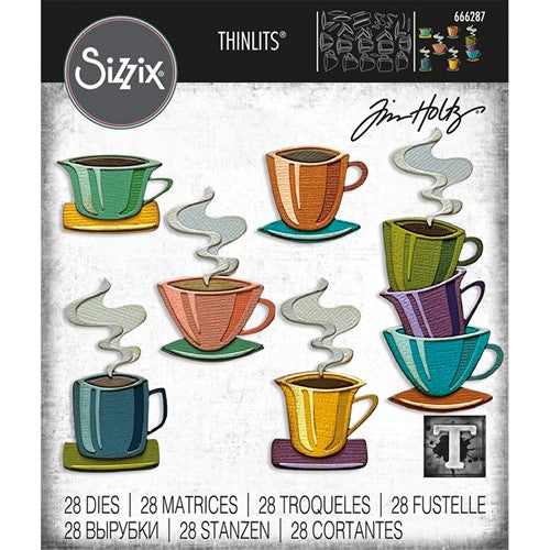 Simon Says Stamp! Tim Holtz Sizzix PAPERCUT CAFE Thinlits Dies 666287